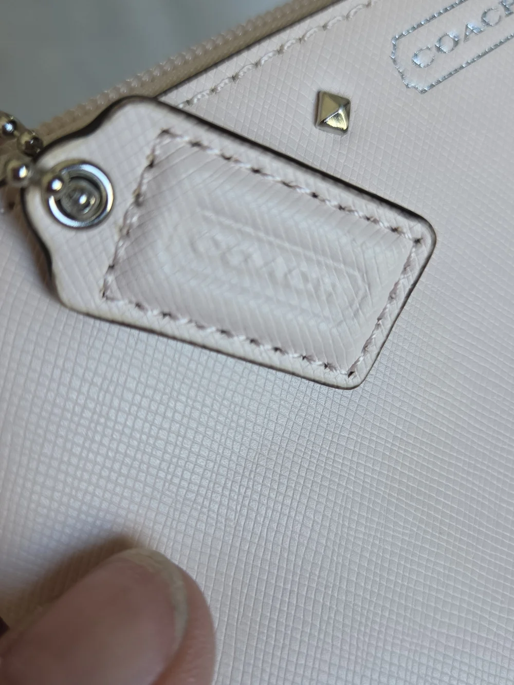 Coach Darcy Soft Pink Studded Wristlet